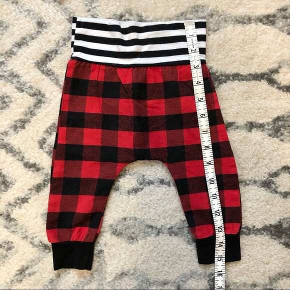 Adorable baby boy matching red plaid outfit - Picture 9 of 9